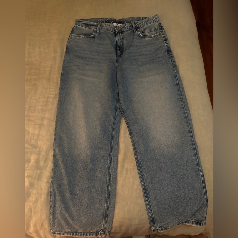 COLLUSION dad jeans in light blue vintage wash